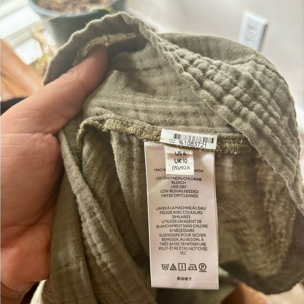 ANTHROPOLOGIE MAEVE | Katie textured utility tunic in moss | us size 6 - Picture 12 of 15